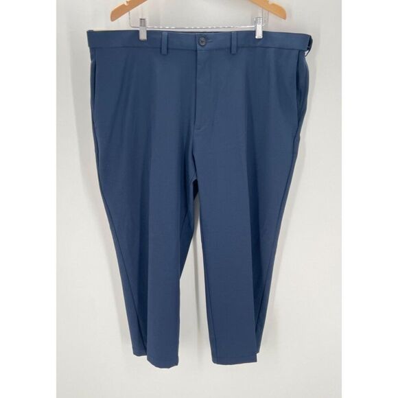 Haggar Cool 18 Pro Navy Gabardine Pants 44W x 26L Classic Fit - Picture 1 of 11